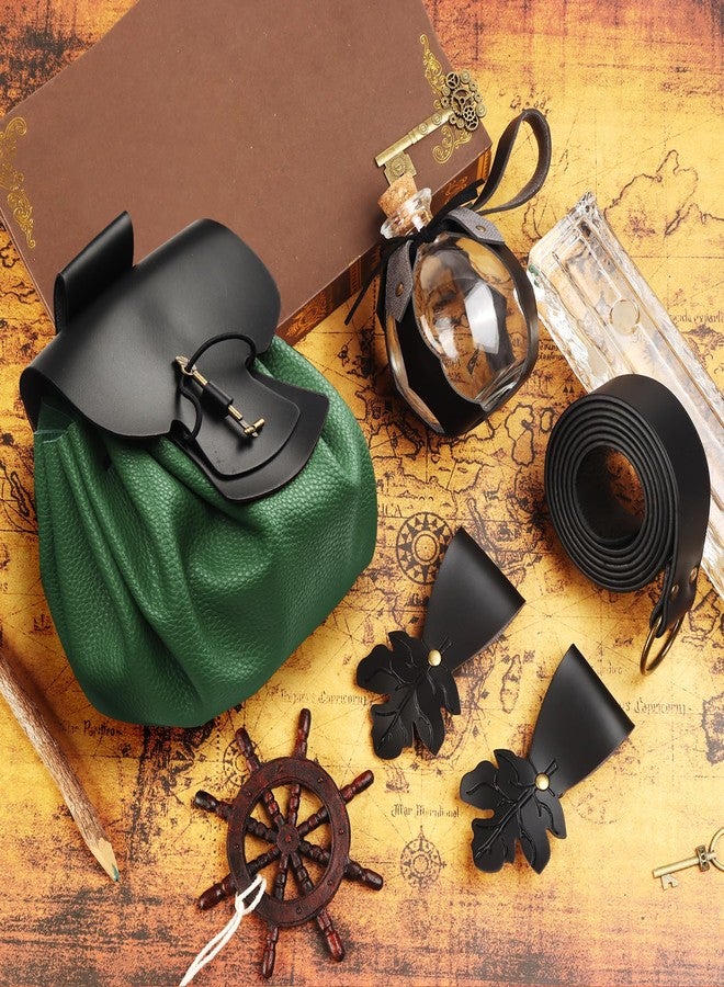 JBKN Renaissance Accessories Medieval Viking Belt Pouch Potion Bottle Bag Leather Skirt Hikes for Halloween Festival Cosplay - Image 3